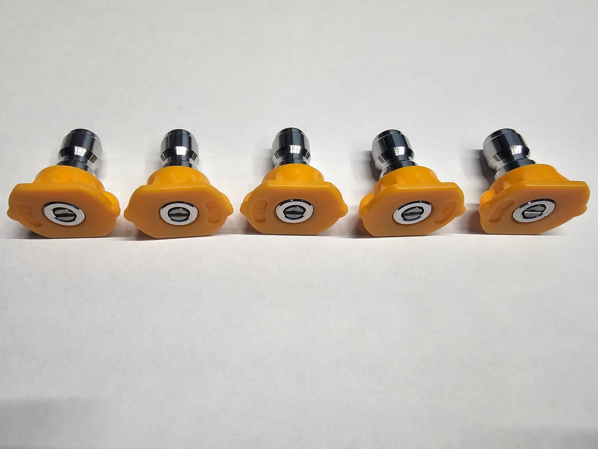 Yellow Pressure Washing Quick Connect 1/4" Tips 8 GPM 5000 PSI 5 PACK