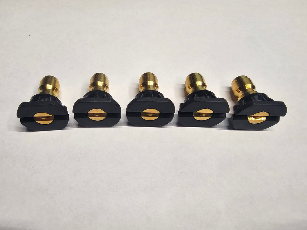 Black Pressure Washing Quick Connect 1/4" Tips 8 GPM 5000 PSI 5 PACK