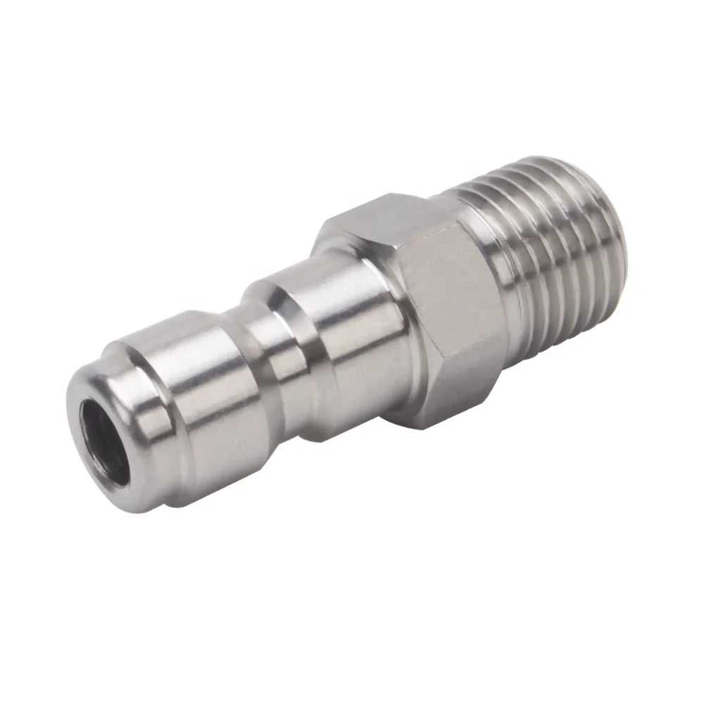 1/4 Plug Male and Female Thread Stainless Steel FMNPT MNPT Quick Connect Plug Connector