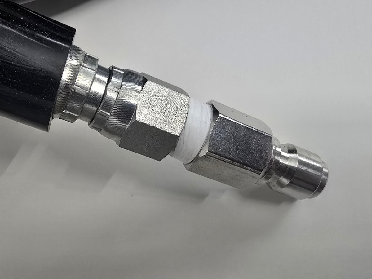 3/8 Non-Marking Pressure Hose with Quick Connects 100 FT